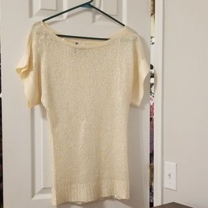 Gorgeous, cream and sequin top!!